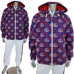 Purple jacket with a pattern on a white background