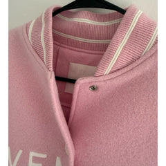 Givenchy Pink Varsity Wool Bomber Jacket