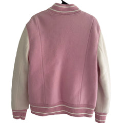Givenchy Pink Varsity Wool Bomber Jacket