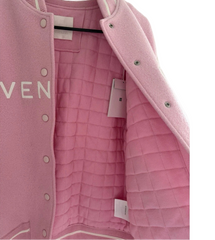 Givenchy Pink Varsity Wool Bomber Jacket