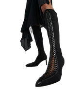Givenchy Biker Show Lace-Up Knee-High Boots