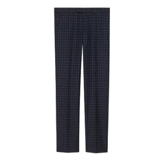 Gucci Men's Blue GG Logo Wool 2 Piece Pant Suit