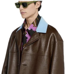 Gucci Embossed Leather Coats