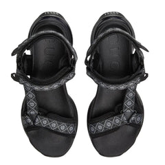 Gucci G Square Canvas Run Sandals