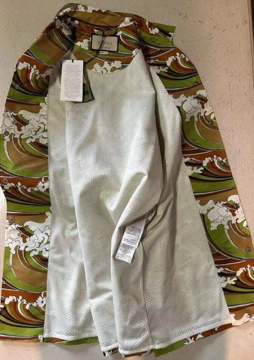 White sports jersey with tags on a patterned surface