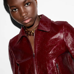 Gucci GG Embossed Leather Bomber Jacket - BNWT