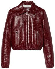 Gucci GG Embossed Leather Bomber Jacket - BNWT
