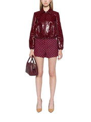 Gucci GG Embossed Leather Bomber Jacket - BNWT