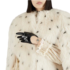 Gucci Shearling Short Cape Coat