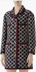 Gucci GG Macro Tweed Double Breasted Coat