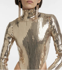 LaQuan Smith Sequin Bodysuit