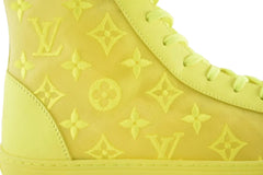Louis Vuitton Luxembourg Tattoo Yellow Monogram High Top Sneakers