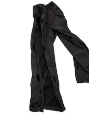 Black jacket on a wooden floor