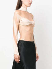 Mugler Mesh Panelled Bodysuit