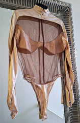 Mugler Mesh Panelled Bodysuit