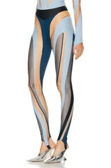 Mugler Spiral Illusion Leggings