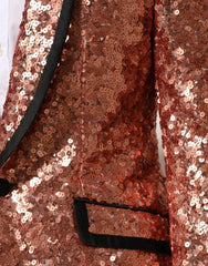 Dolce & Gabbana Pink Sequin 1 Button Jacket