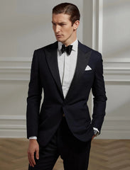 Ralph Lauren Purple Label Gregory Wool Peak Tuxedo Suit Navy