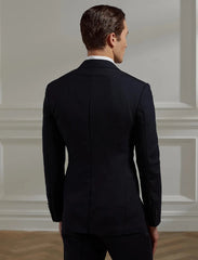 Ralph Lauren Purple Label Gregory Wool Peak Tuxedo Suit Navy