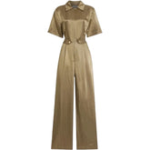 Khaki jumpsuit on a white background