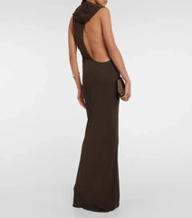 Saint Laurent Hooded Maxi Dress