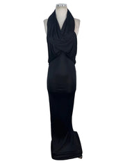 Saint Laurent Hooded Crepe Maxi Dress