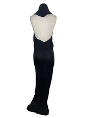 Saint Laurent Hooded Crepe Maxi Dress