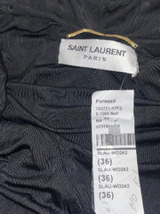 Saint Laurent Hooded Crepe Maxi Dress