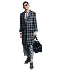 Thom Browne 100% Cashmere Prince of Wales Overcoat