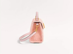 Valentino Garavani Glass Bead Jewel Logo Pink Handbag