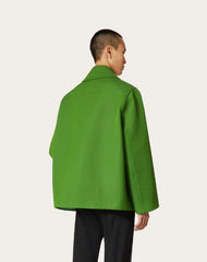 Valentino Double-Breasted Long-Sleeved Peacoat