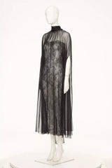 Valentino Black Lace Runway Dress