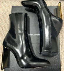 YSL Yves Saint Laurent Auteuil Pointed Toe Ankle Boots