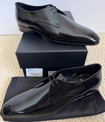 Black dress shoes on a white background