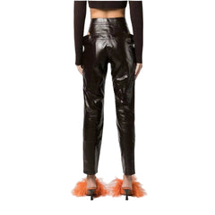 Zeynep Arcay Leather Crop Ankle Pant