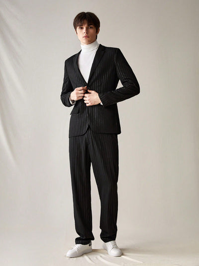 PRETENTIOUS PIN-STRIPE SUIT