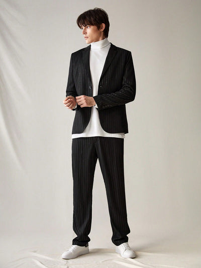 PRETENTIOUS PIN-STRIPE SUIT