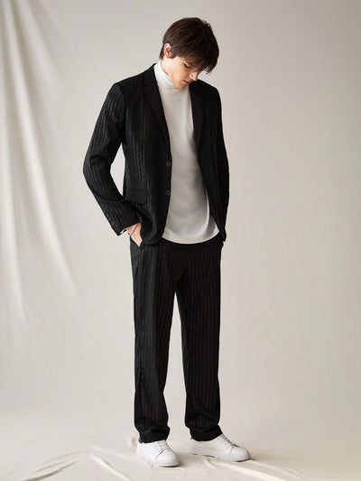 PRETENTIOUS PIN-STRIPE SUIT