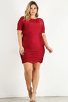 PLUS RUCCI RUCHE DRESS