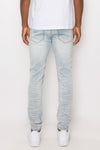 CREASED BIKER DENIM JEAN