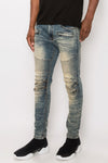 CREASED BIKER DENIM JEAN