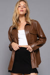 FAUX LEATHER SHACKET