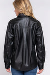 FAUX LEATHER SHACKET