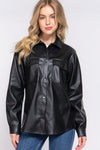 FAUX LEATHER SHACKET