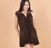 GODIVA MINK HOODED VEST