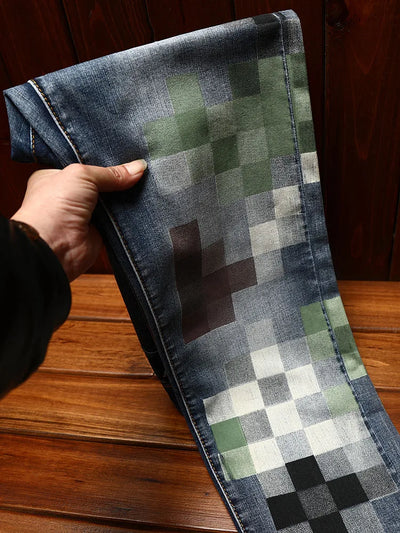 MOSAIC PRINT DENIM JEAN