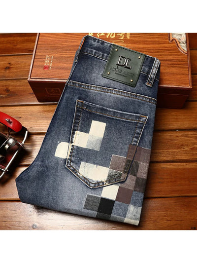 MOSAIC PRINT DENIM JEAN