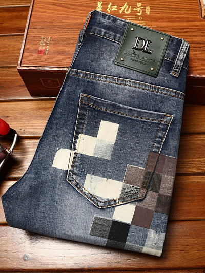 MOSAIC PRINT DENIM JEAN