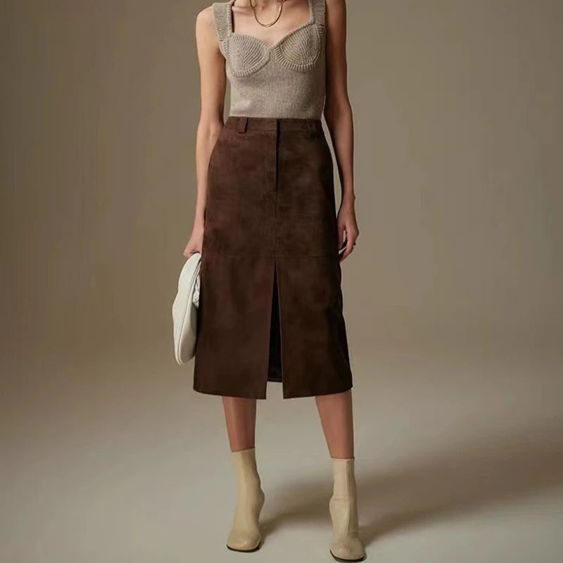 SUAVE SUEDE SKIRT