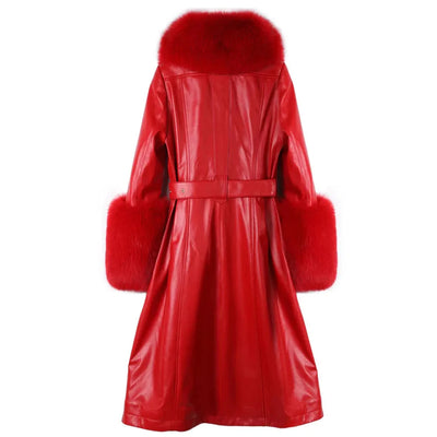 RED ROBIN LEATHER TRENCH